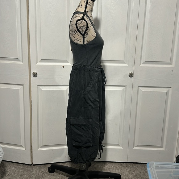 Daily Practice by Anthropologie Be Bold Racerback Twofer Dress in “Washed Black” - Picture 5 of 15